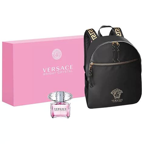 versace bright crystal backpack set.